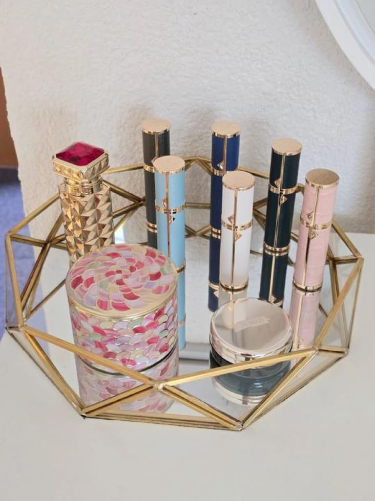 Amazon｜Feyarl ガラストレイ ミラートレー 置くトレイ小物収納 香水